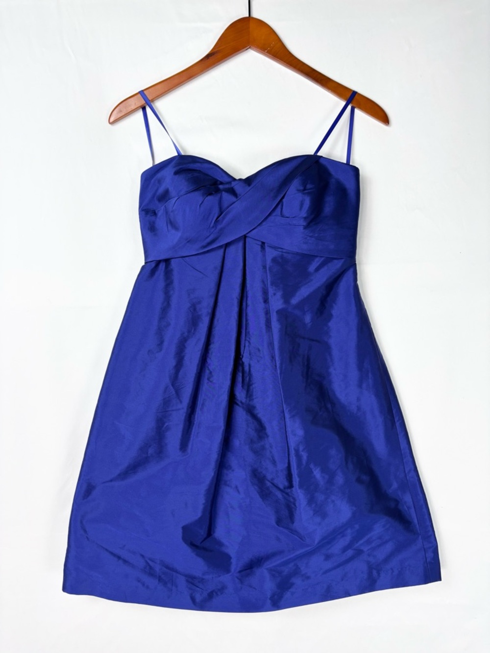 NEW Y2K Cache Strapless Mini Dress Blue Size 4 Satin USA